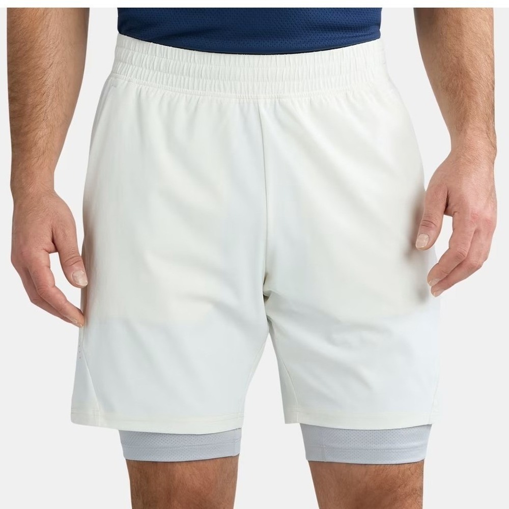 AW Driworks 2 in 1 Gym Shorts Liner 3XL (48-50) Cream Ivory Silver Gray XXXL NWT